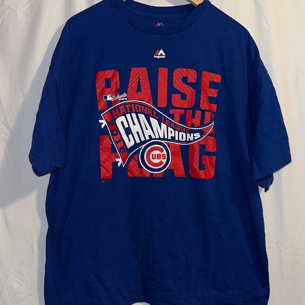 MLB Blue Cubs 2016 Champions Tee 2XL